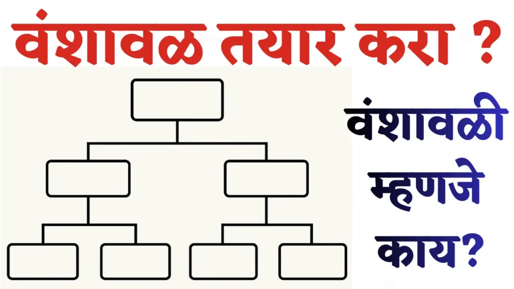 वंशावळी म्हणजे काय ? वंशावळ तयार करा